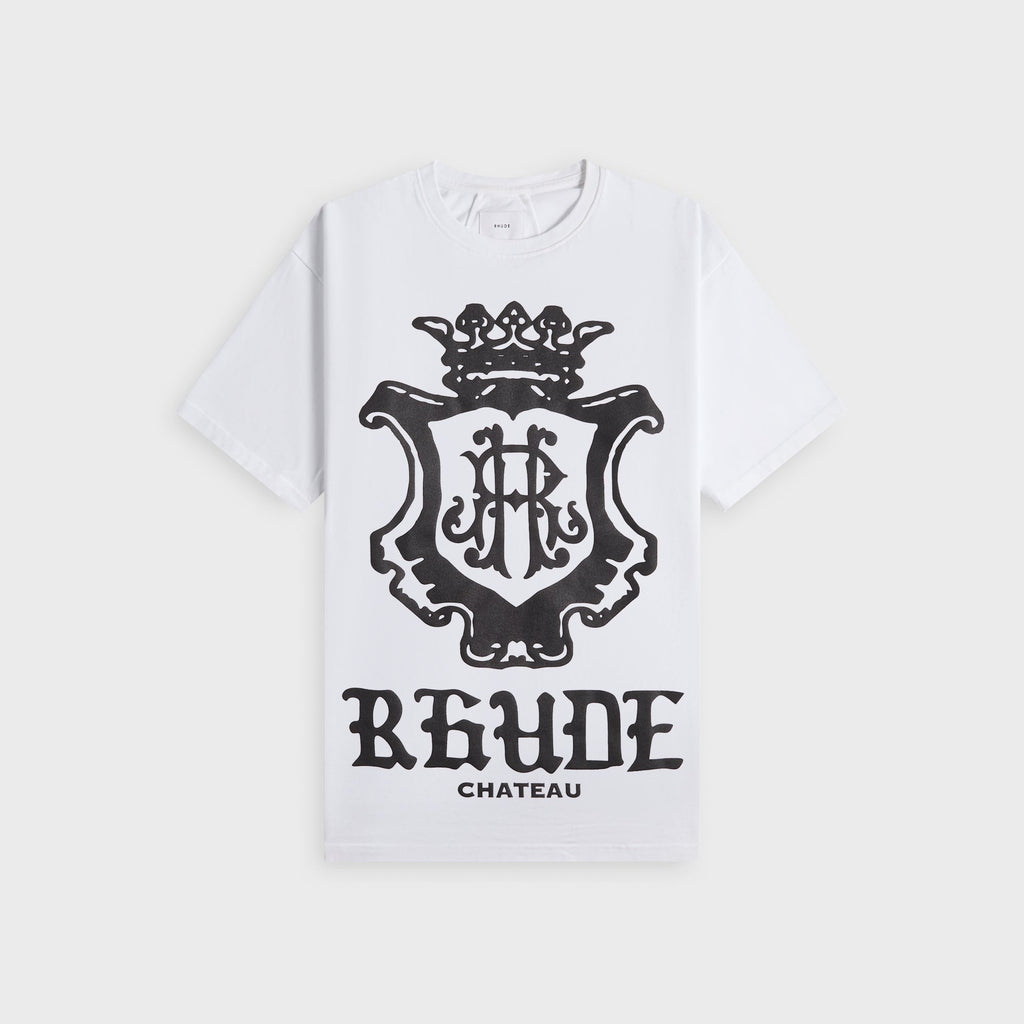 Rhude Oversized Chateau Crest Tee - White / Black