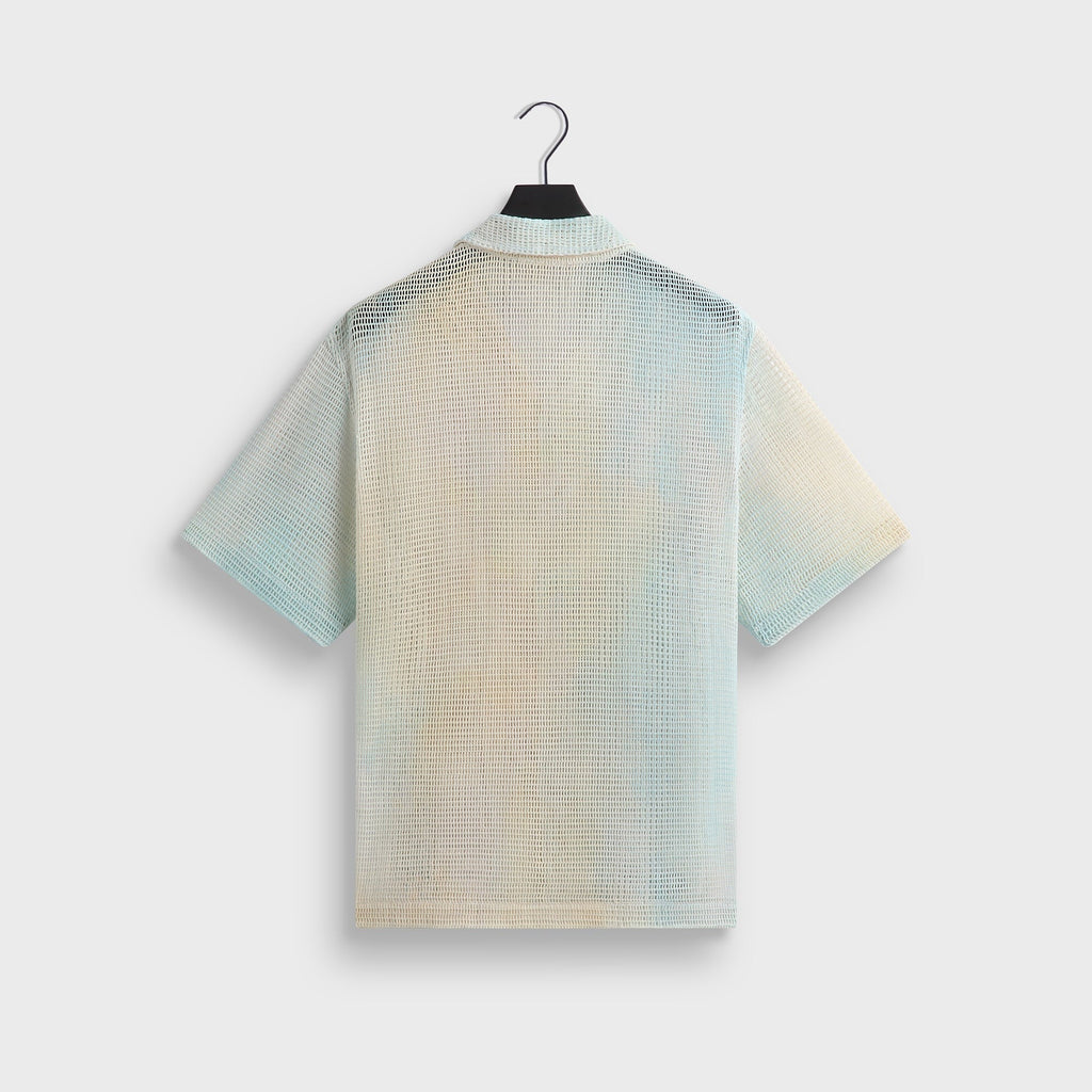 Kith Cloud Dye Cotton Mesh Thompson Camp Collar Shirt - Larimar