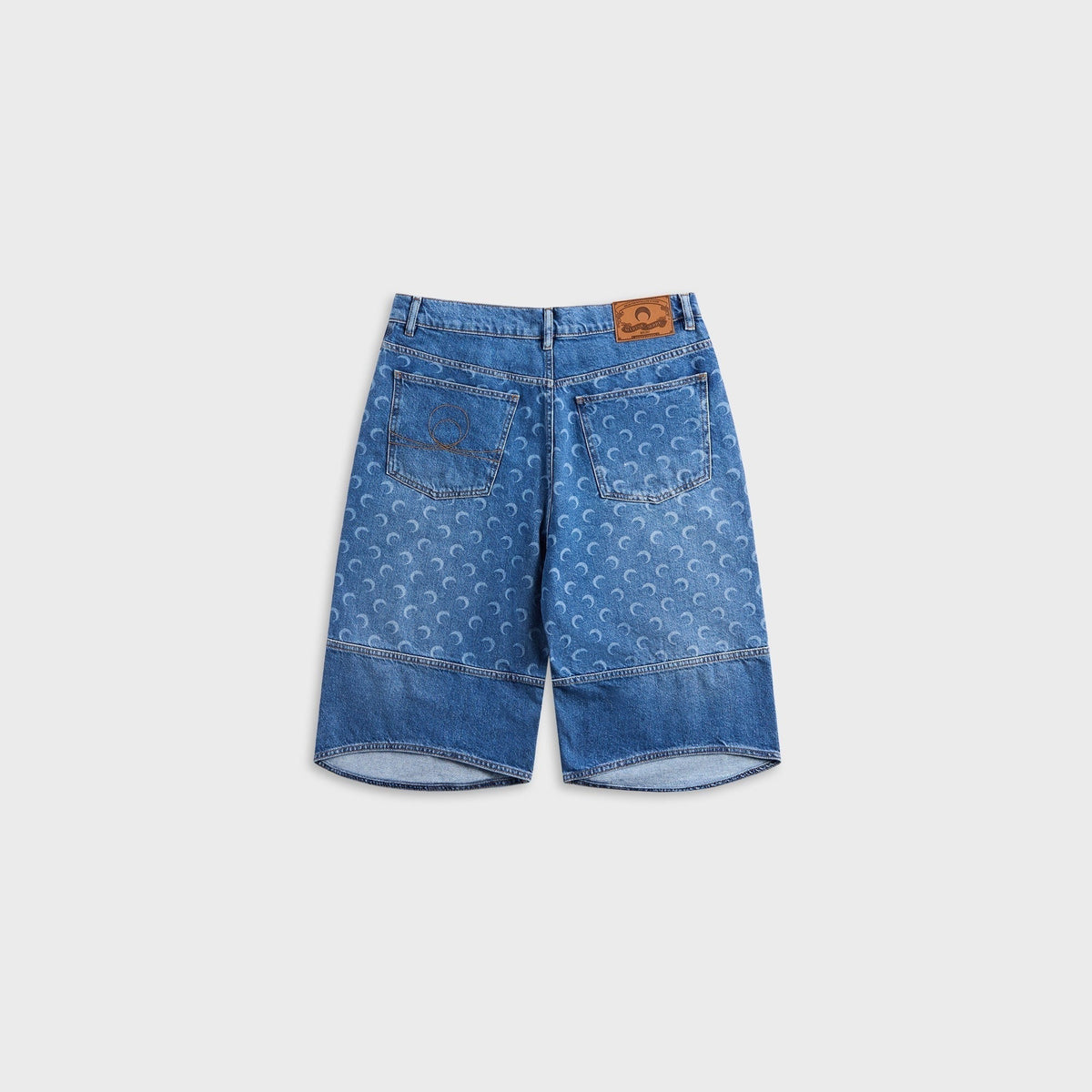 Marine Serre Denim Bermuda - Light Blue