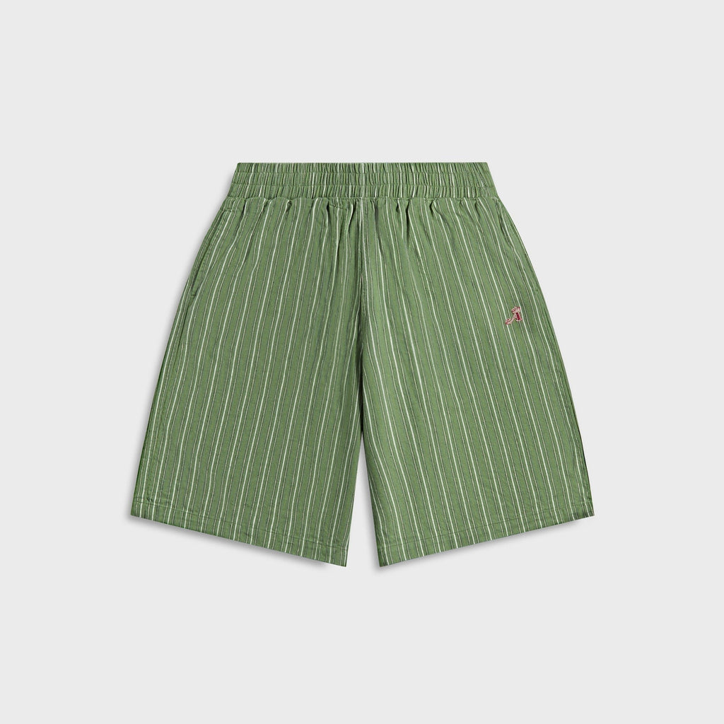 Awake NY Striped Shorts - Green