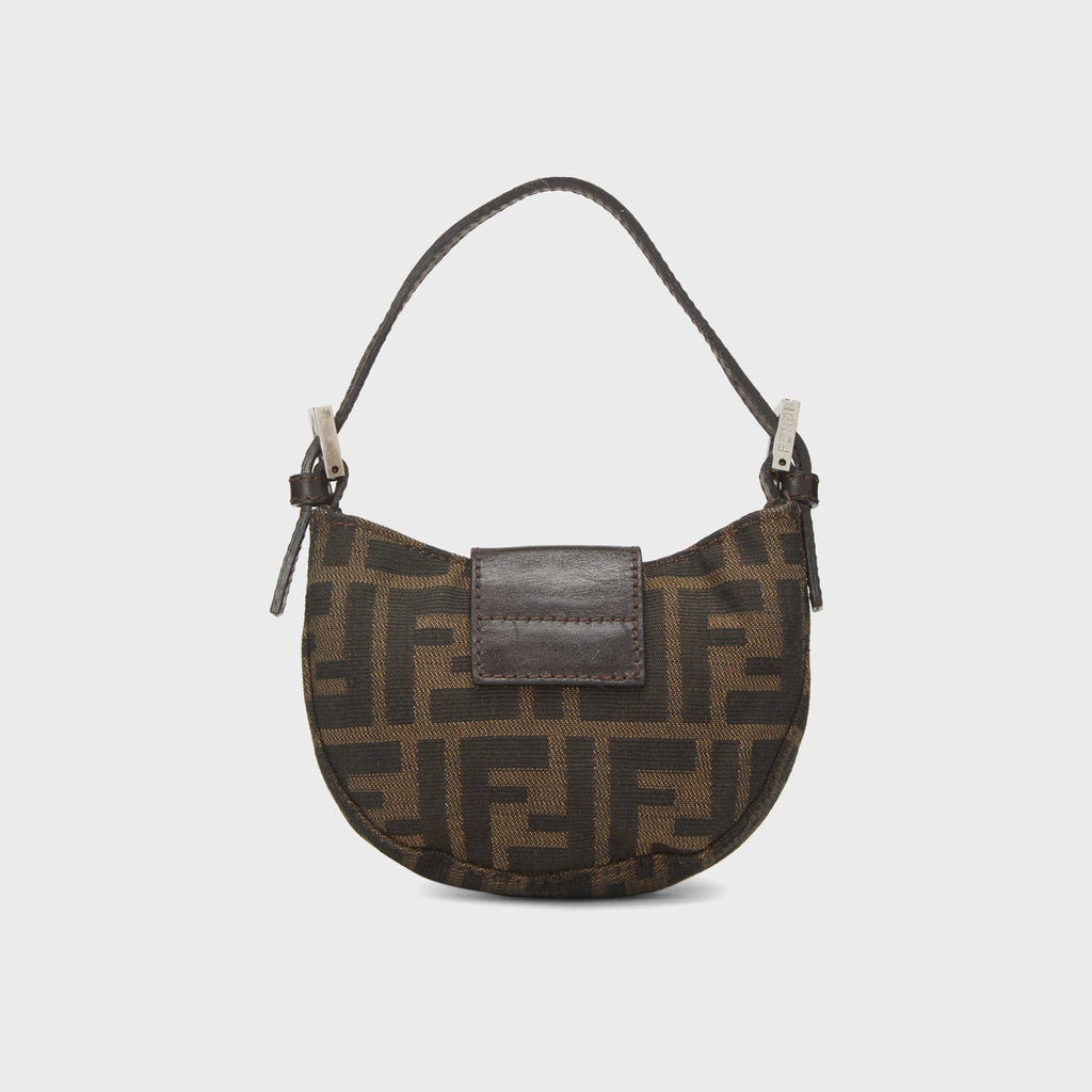 WGACA Fendi Zucca Croissant Mini Bag - Brown