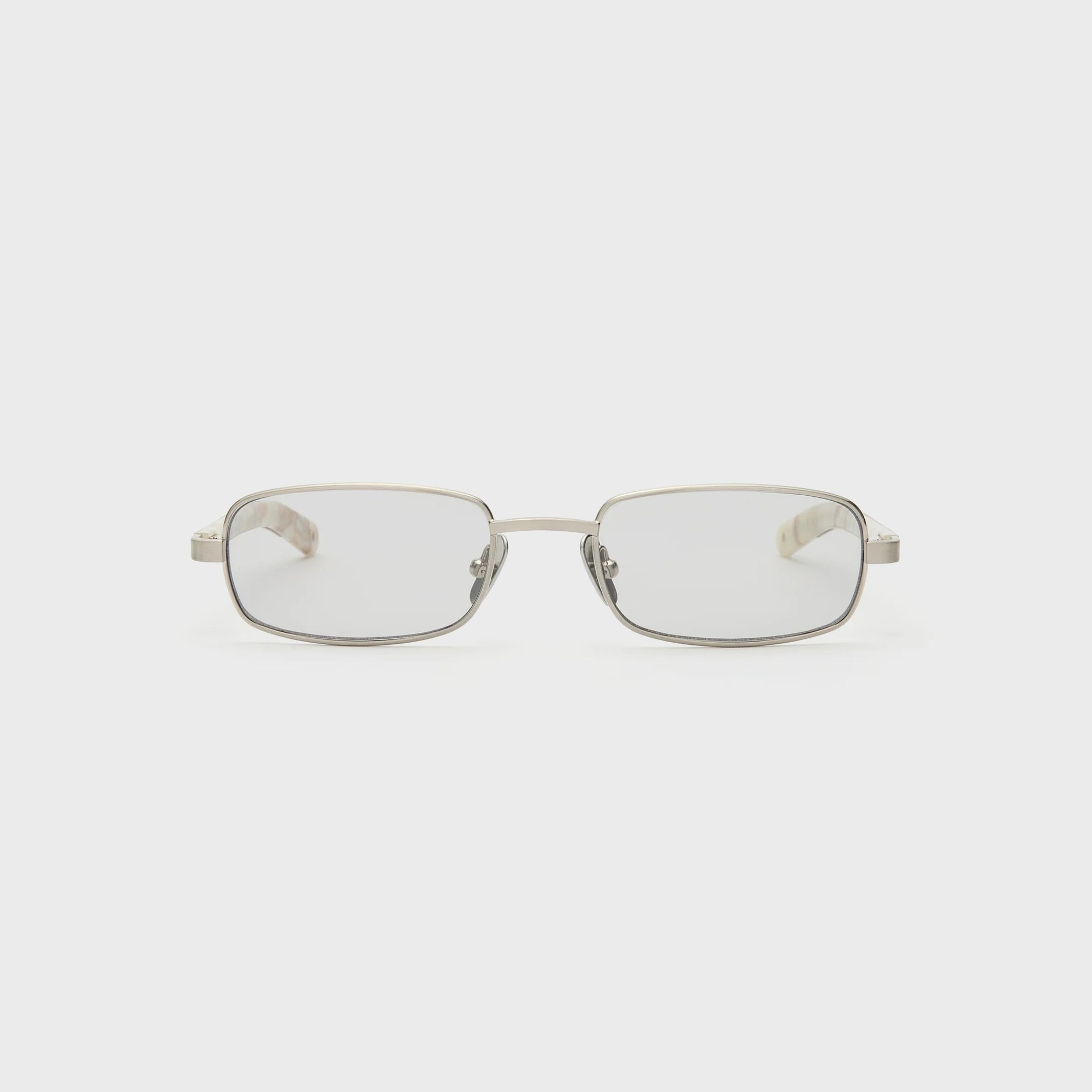 Flatlist Sting Sunglasses - Brushed Silver / Carrara Fantasy / Light Grey