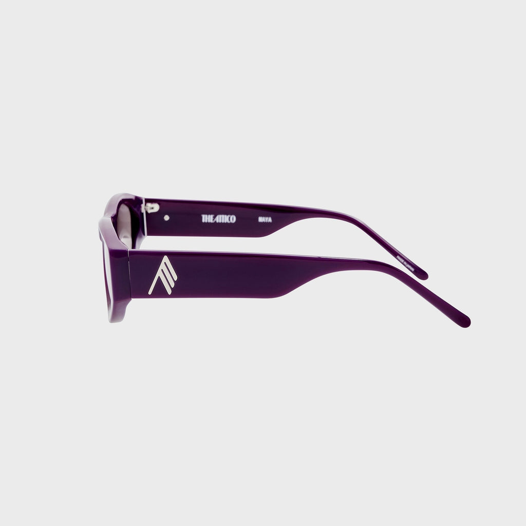 The Attico Maya Sunglasses - Mauve / Silver