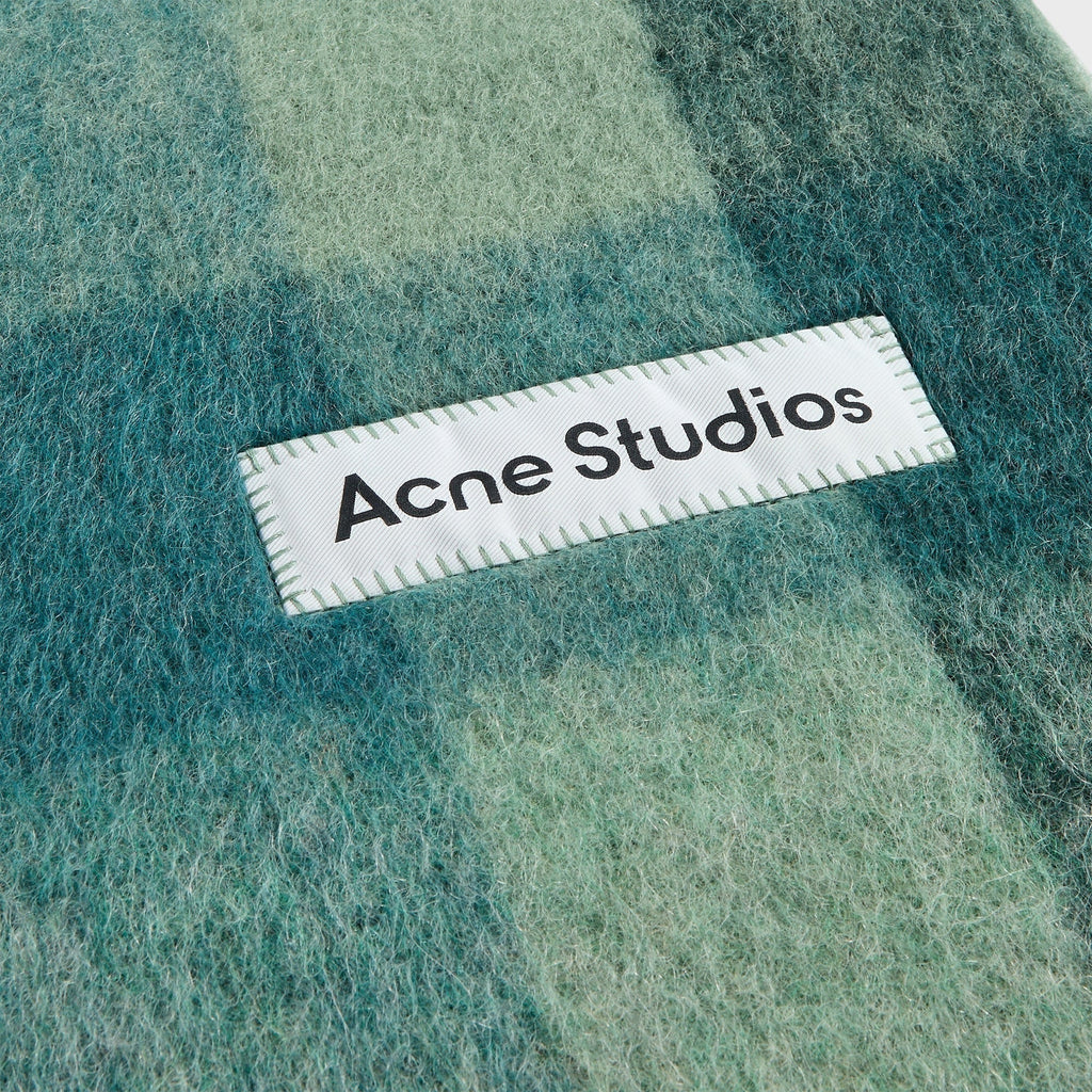 Acne Studios Scarf - Teal / Grey / Green