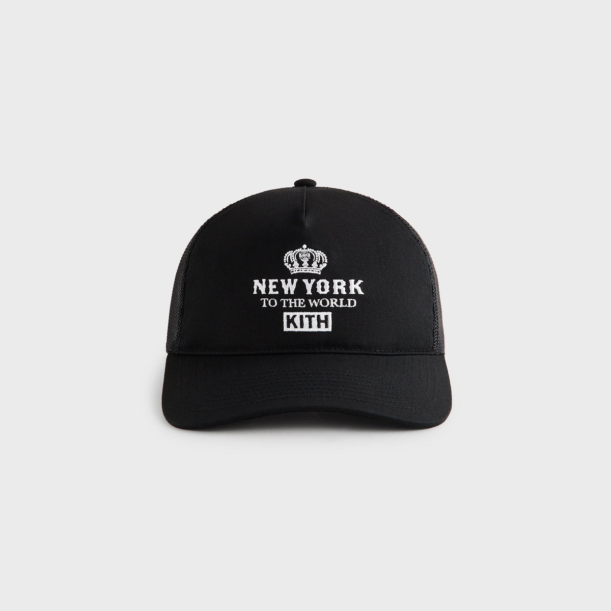 Kith New York To The World Relaxed Twill Nolan Trucker Hat - Black