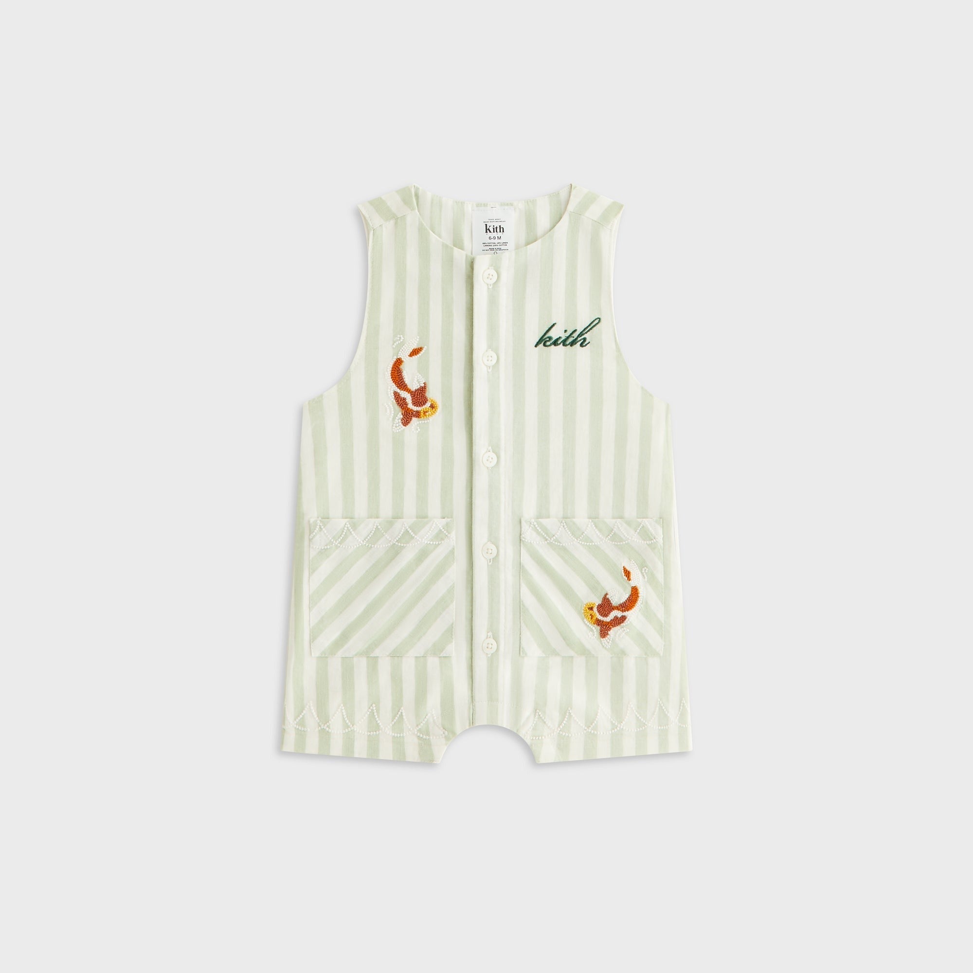 Kith Baby Embroidered Odin Shortall Set - Sage