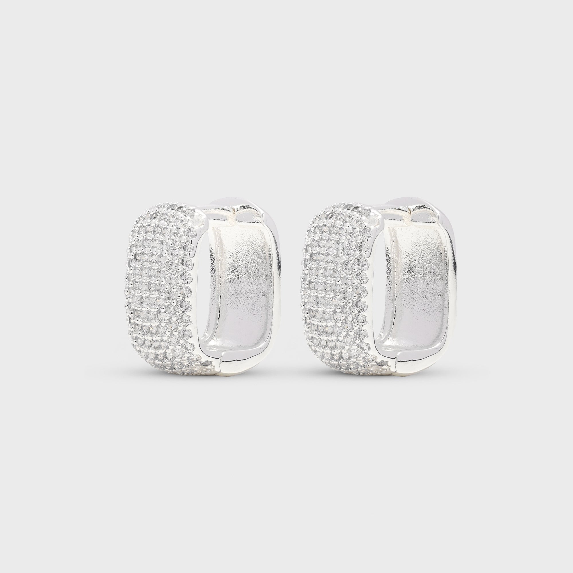 Crystal Haze Exclusive Infinity Hoops Small - Silver / Clear