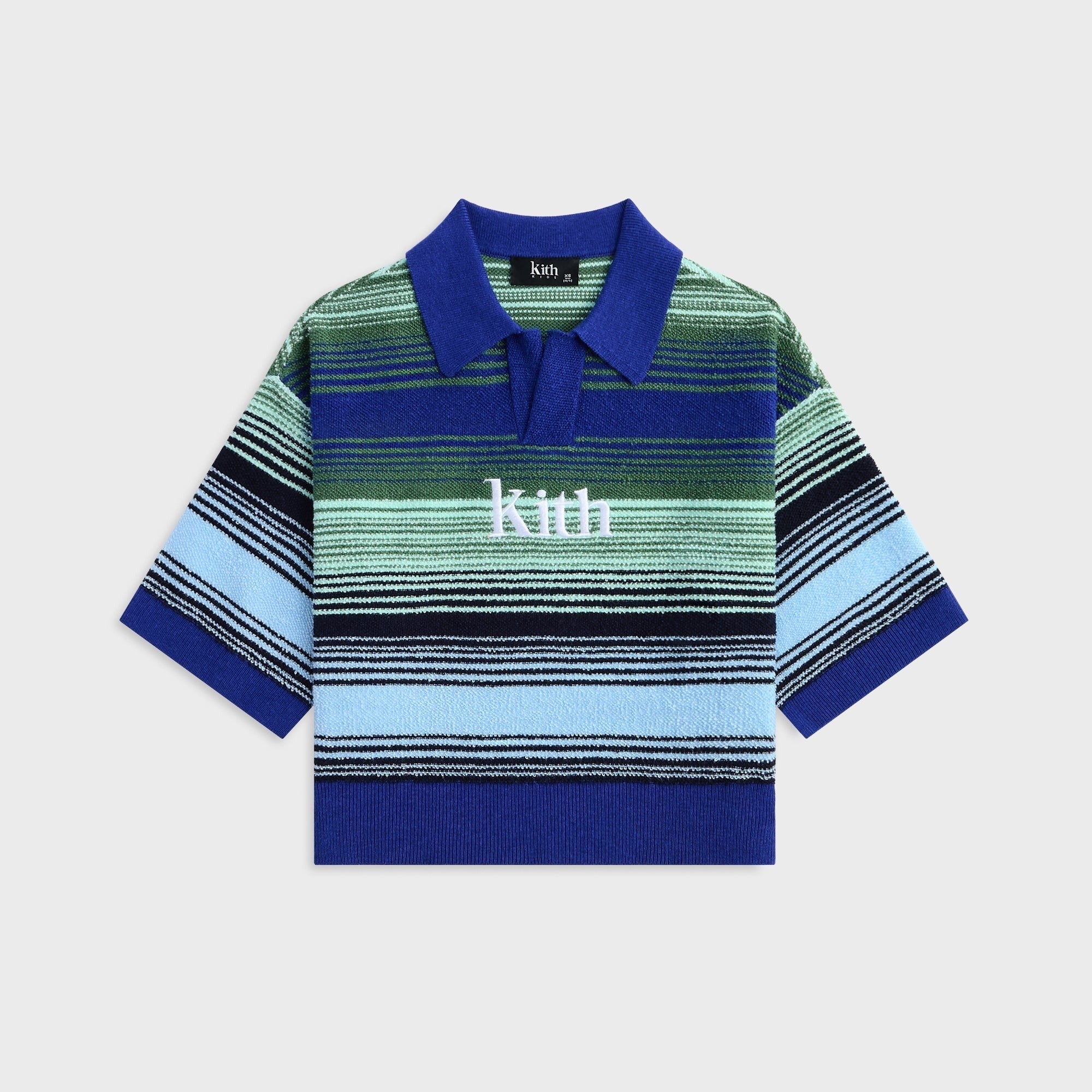 Kith Kids Striped Nelson Short Sleeve - Celeste