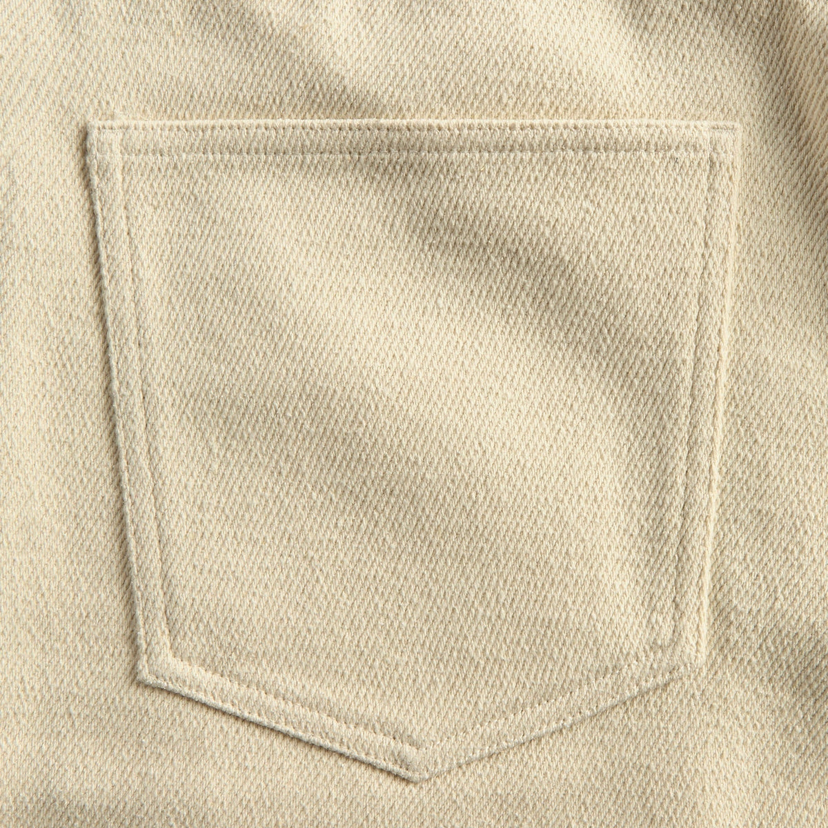 Auralee Silk Denim Wide Short - Ivory / White