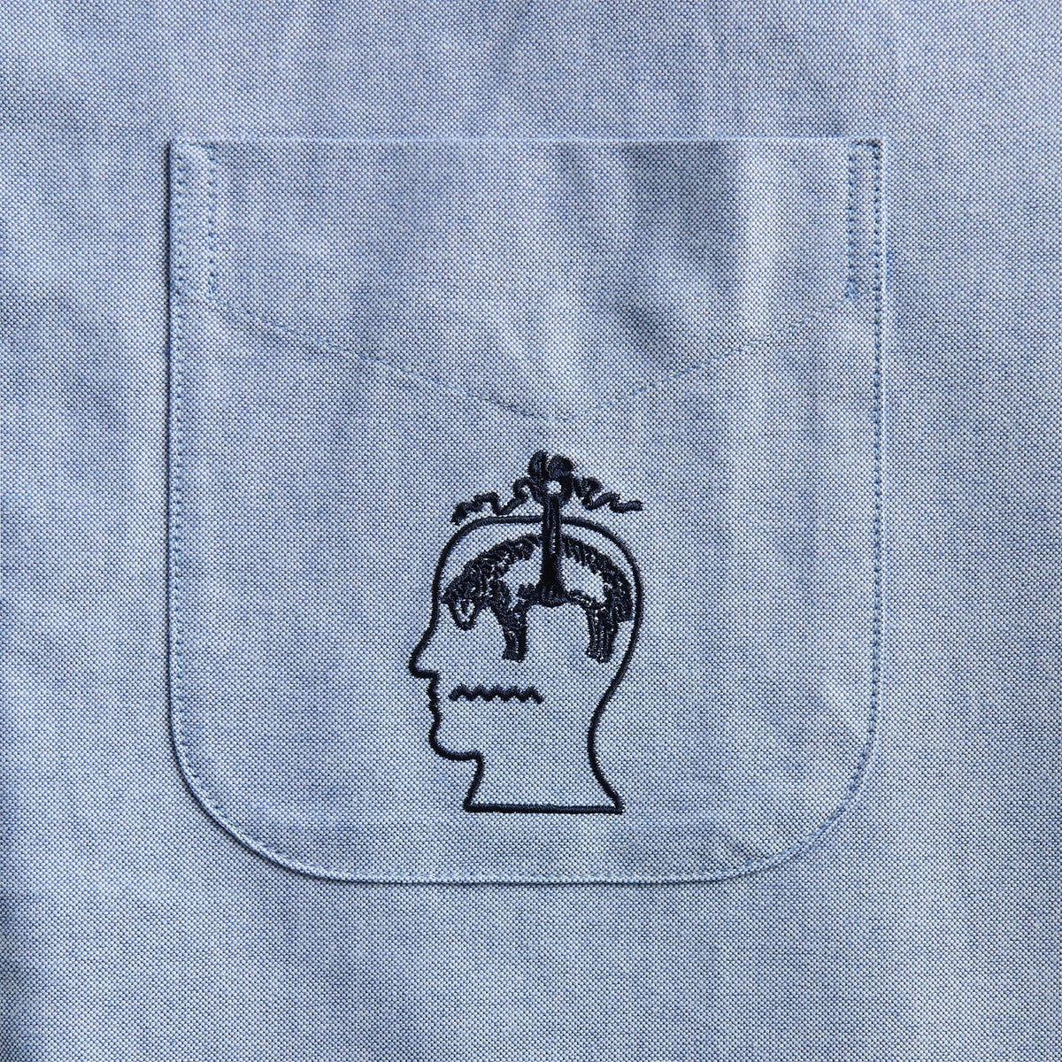 Brain Dead x Brooks Brothers California Selvedge Oxford Button Up - Blue