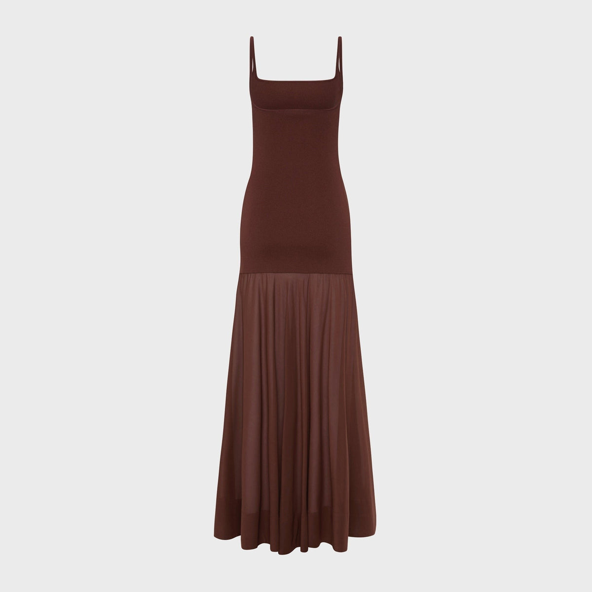 St. Agni Sheer Silk Circle Hem Dress - Liquer