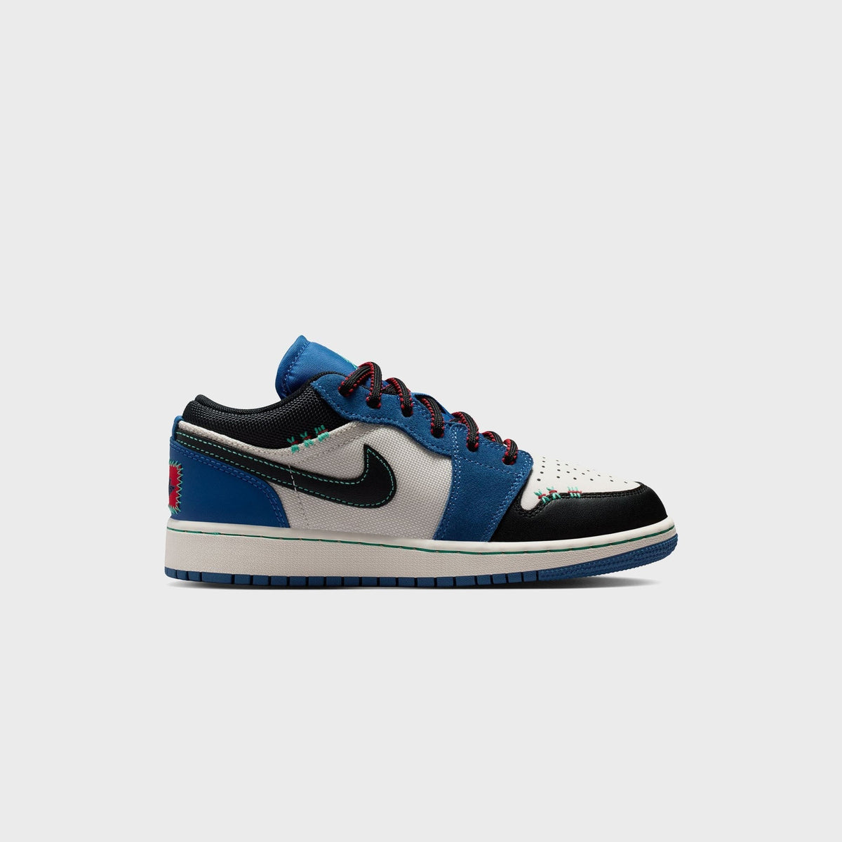 Jordan GS Jordan 1 Low Alt SE - True Blue / University Red / Kinetic Green / Black