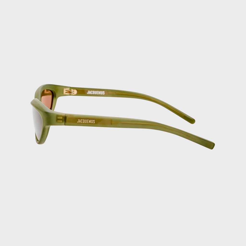 Jacquemus Curvo Frames - Sanded Green / Light Gold / Brown
