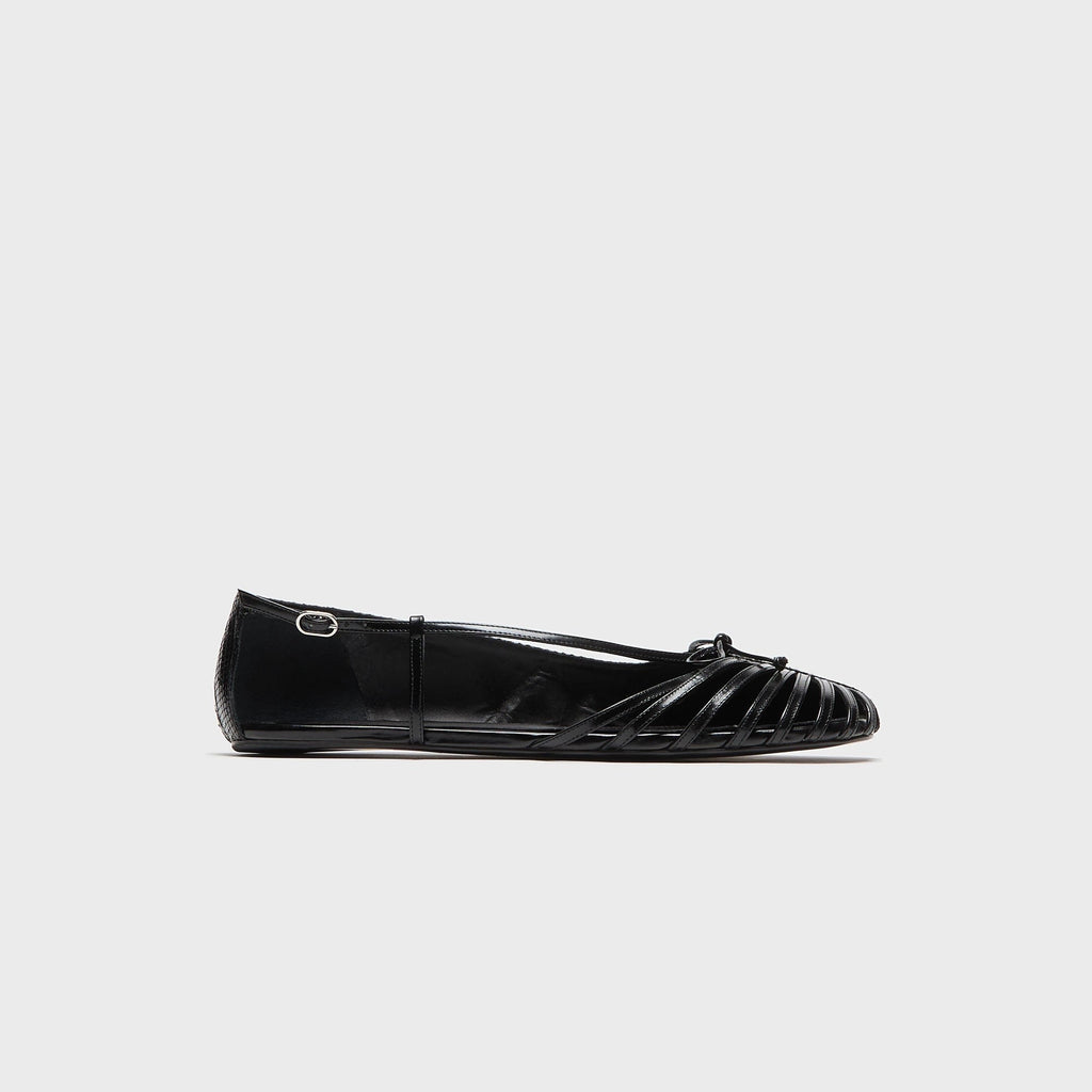 ABRA Double Shoe Ballerina Flat - Black