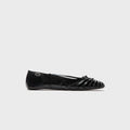 ABRA Double Shoe Ballerina Flat - Black