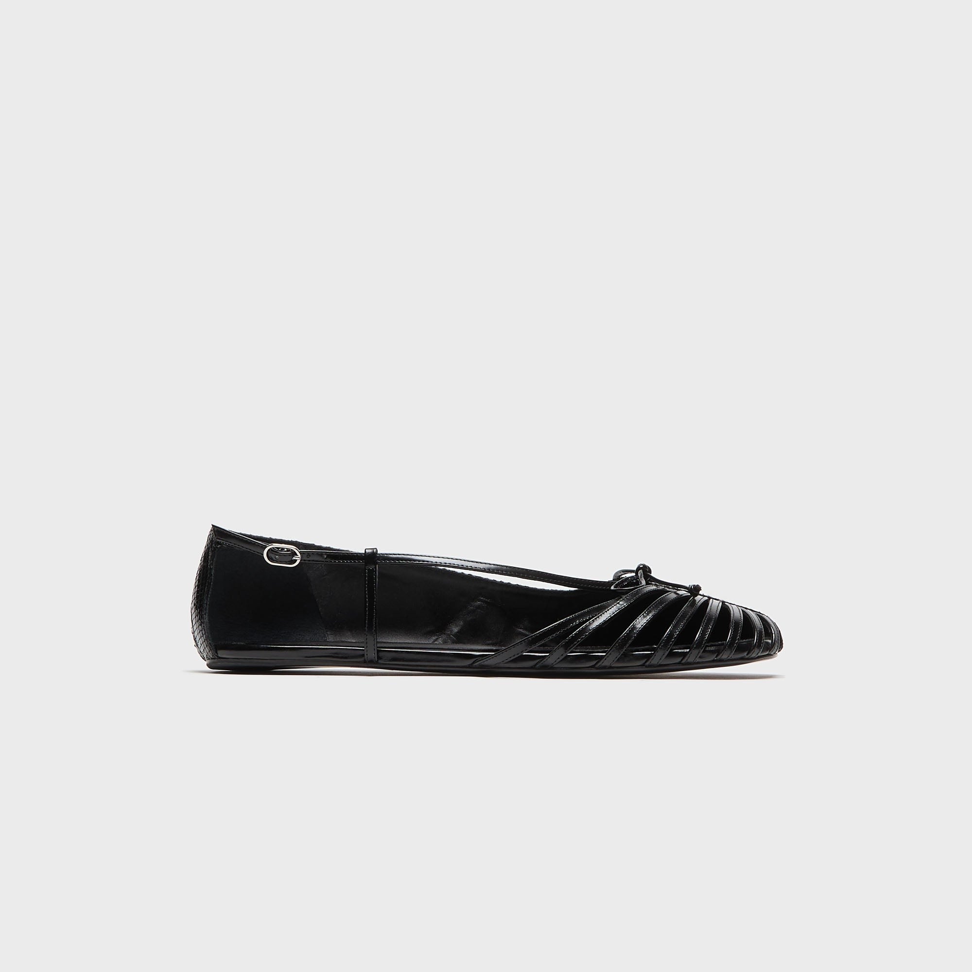 ABRA Double Shoe Ballerina Flat - Black