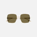 Gucci Metal Square Frames - Brown Gold