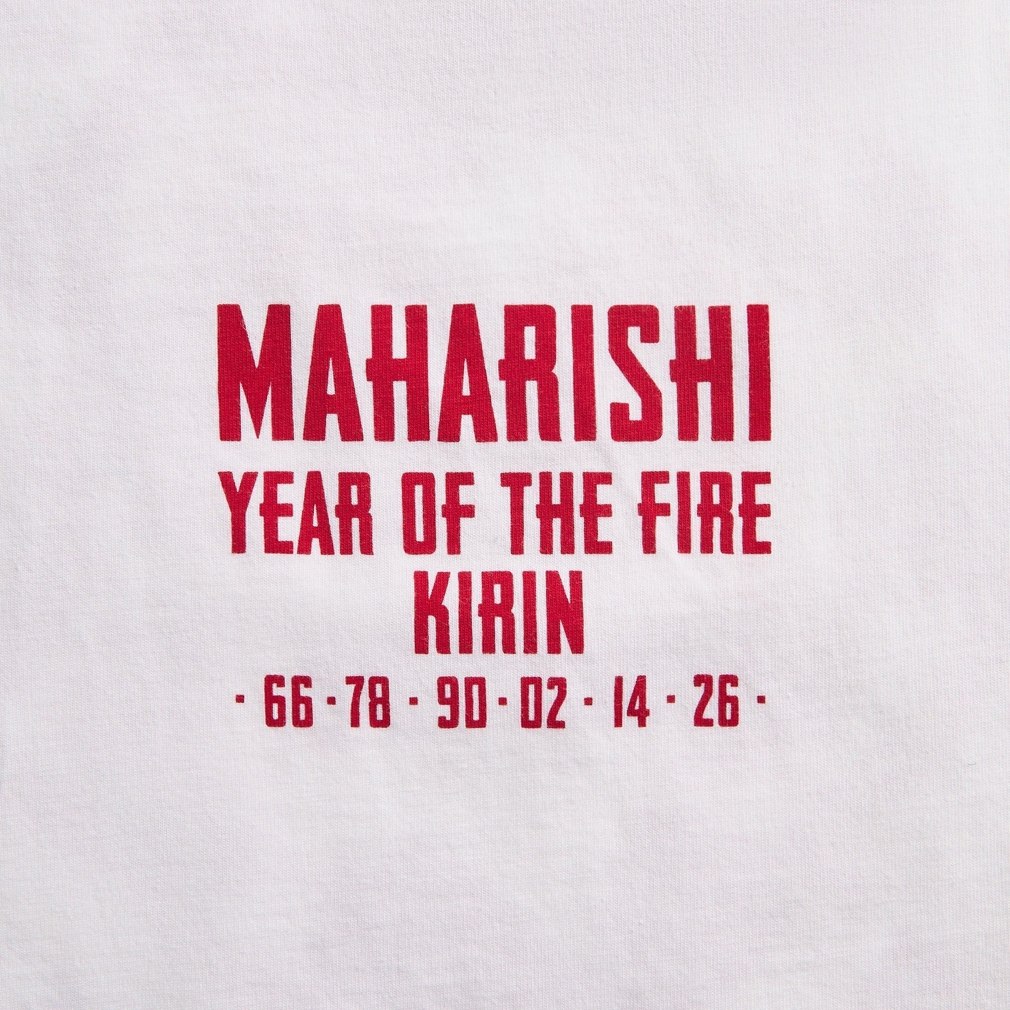 Maharishi 7238 Paper Cut Kirin Tee - White