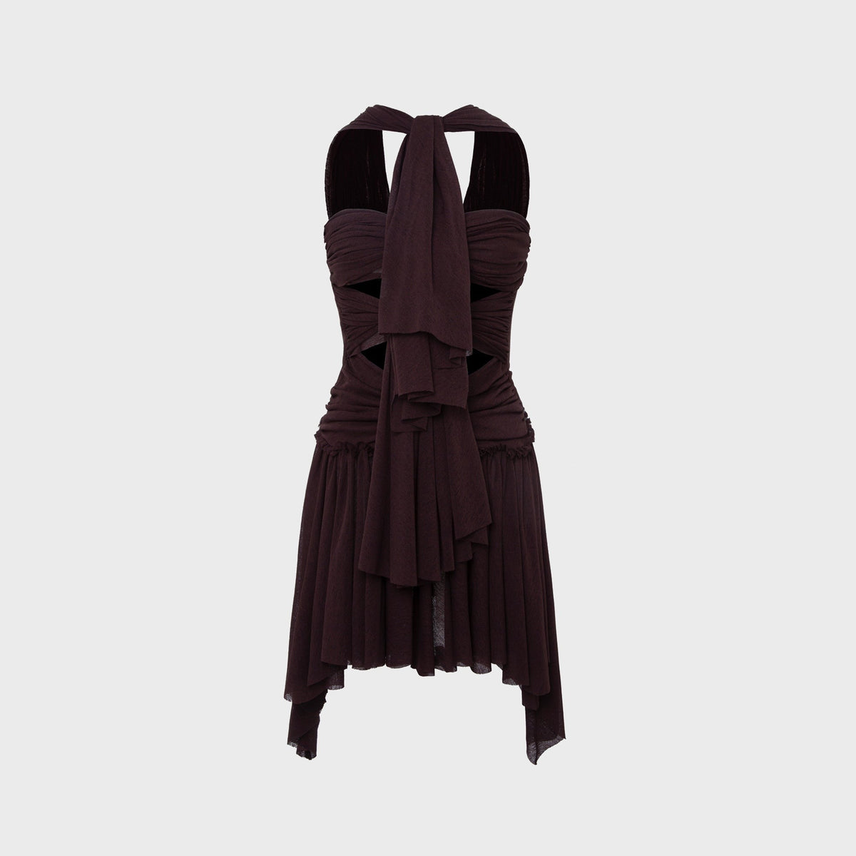 Siedres Milly Mini Mesh Dress - Brown