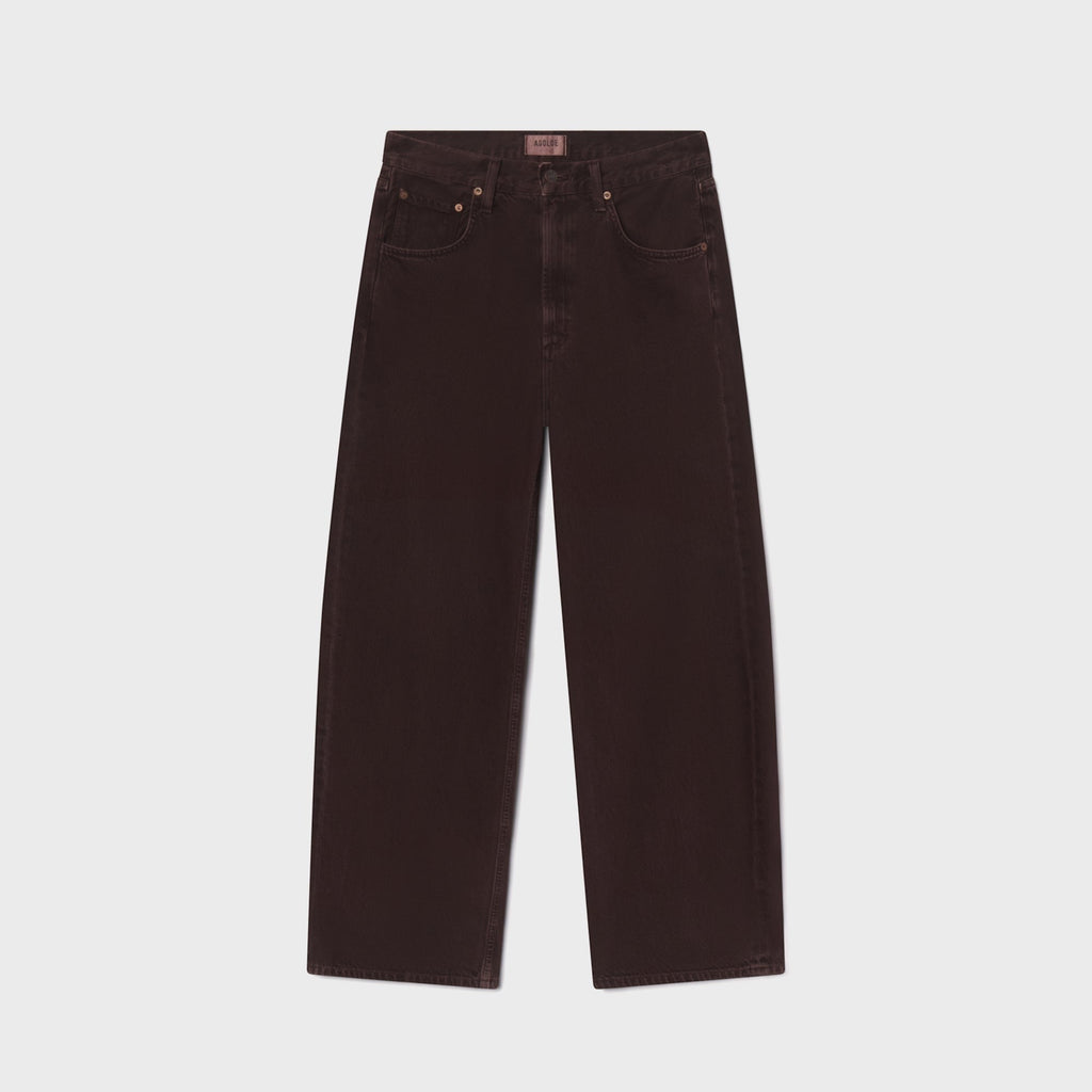 Agolde Ren High Rise Wide Leg Ankle Jean - Sloe Berry