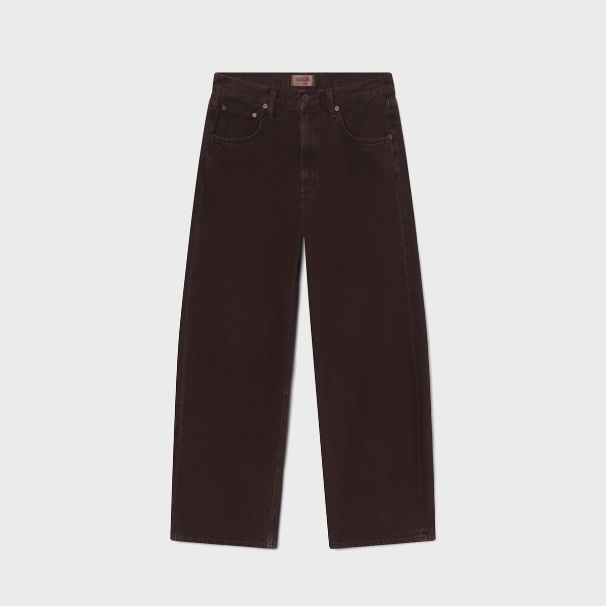 Agolde Ren High Rise Wide Leg Ankle Jean - Sloe Berry