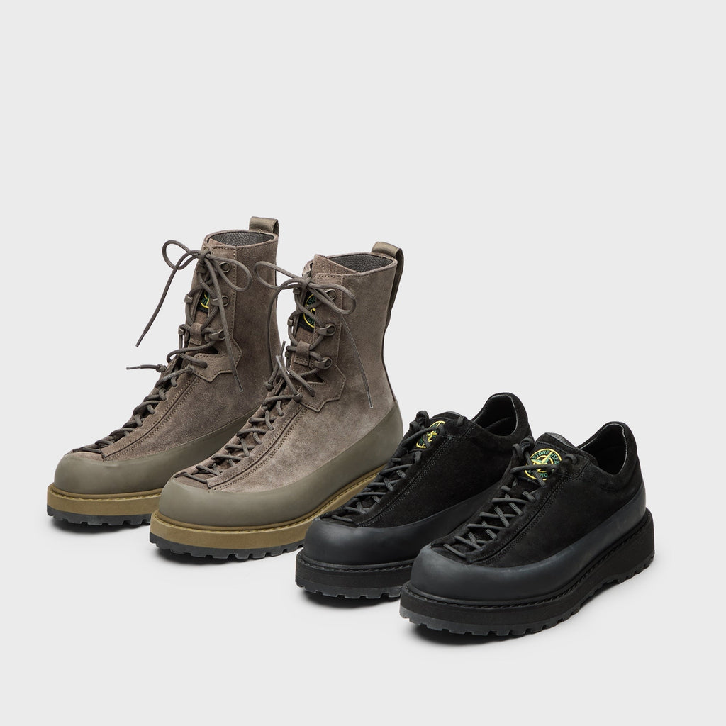 Stone Island Suede Shoes - Military Green
