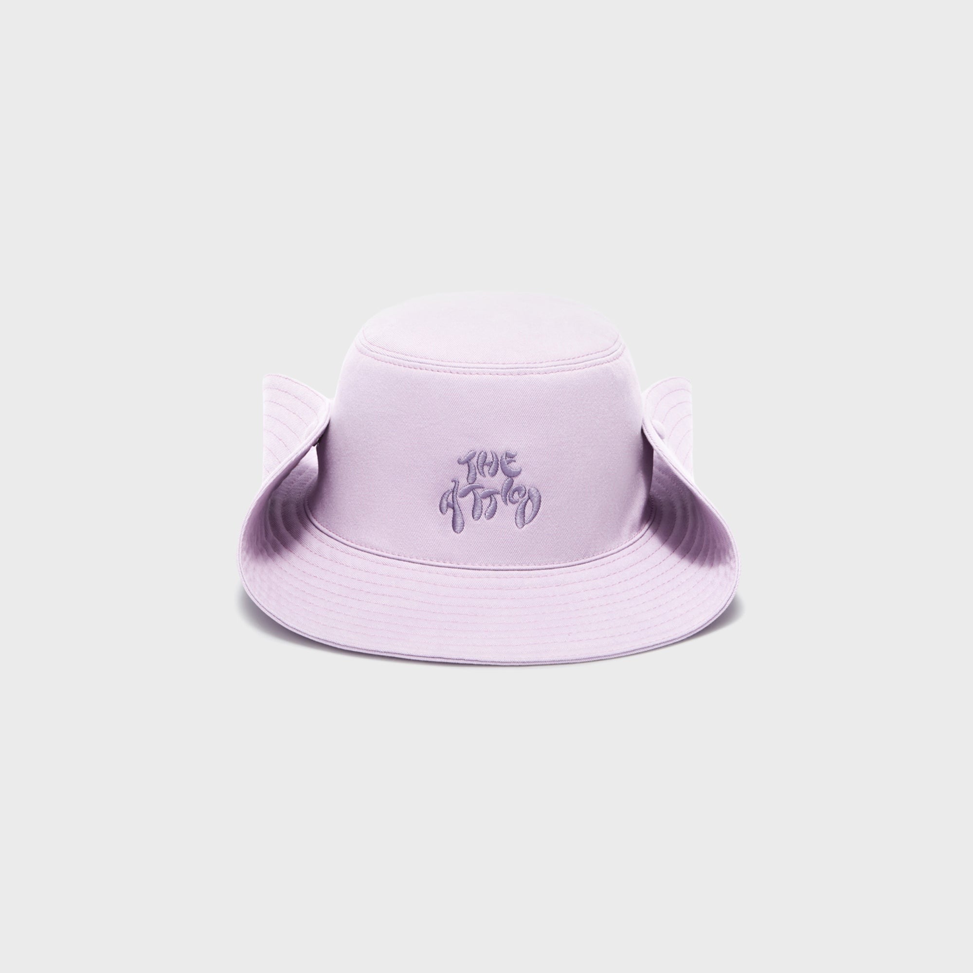 The Attico Embroidered Wide Brim Cap - Faded Violet