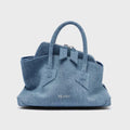 The Attico La Passeggiata Mini Top Handle Bag - Denim Washed