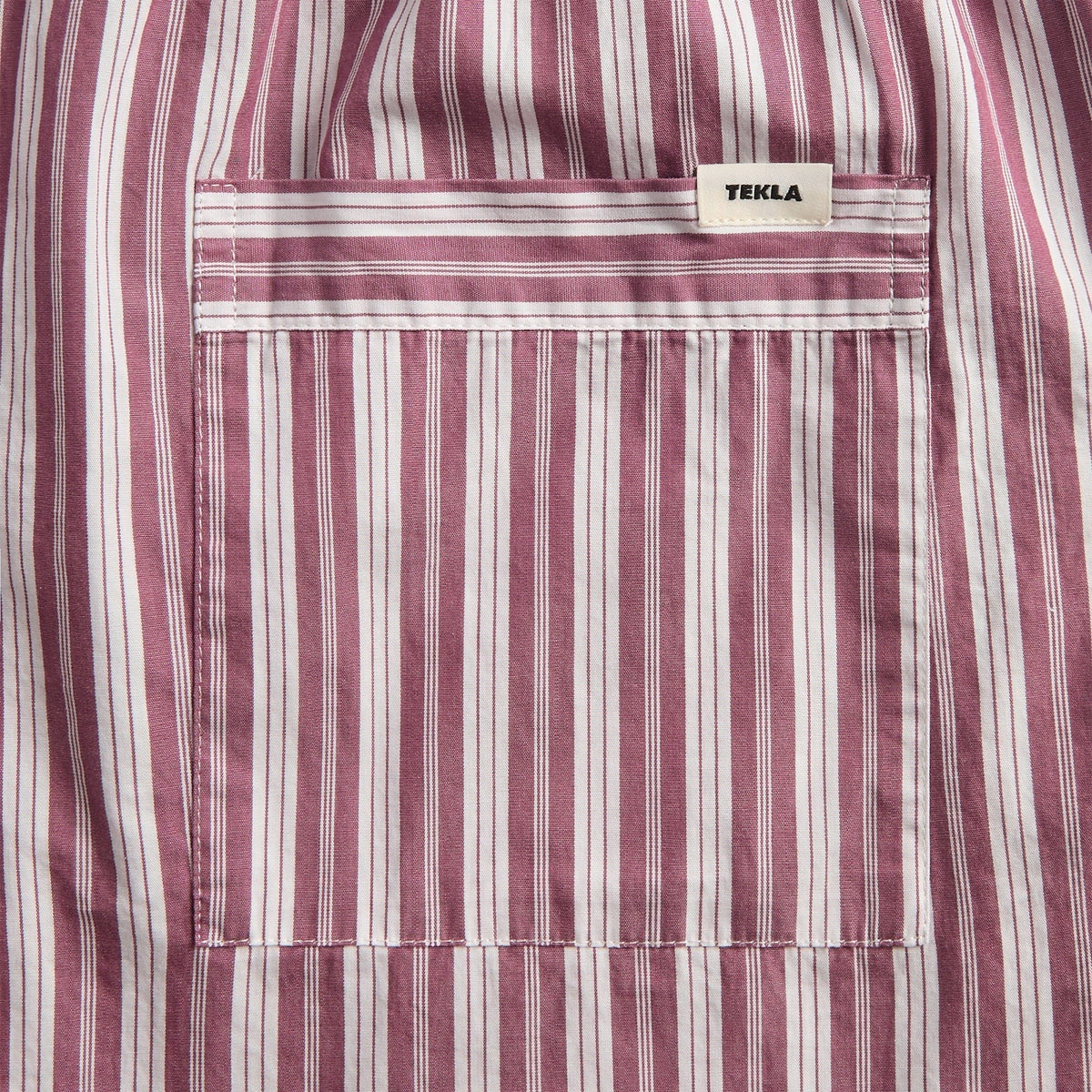 Tekla Rhubarb Stripes Poplin Pyjama Pant - Red / White / Yellow