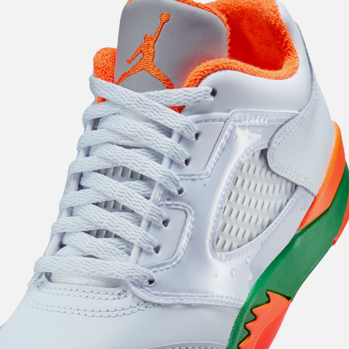 Jordans GS Air Jordan 5 Retro Low - Football Grey / Brilliant Orange