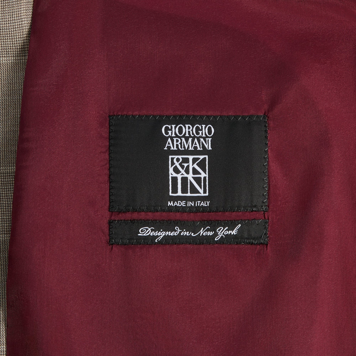 Giorgio Armani &Kin Single Breasted Collarless Jacket - Dark Ash