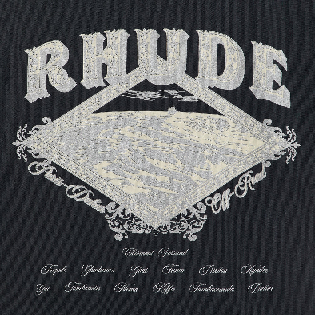 Rhude Dakar Convoy Tee - Vintage Black / Silver