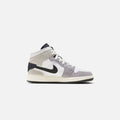 Nike Grade School Air Jordan 1 Mid Se - Cement Grey / Black / White / Tech Grey