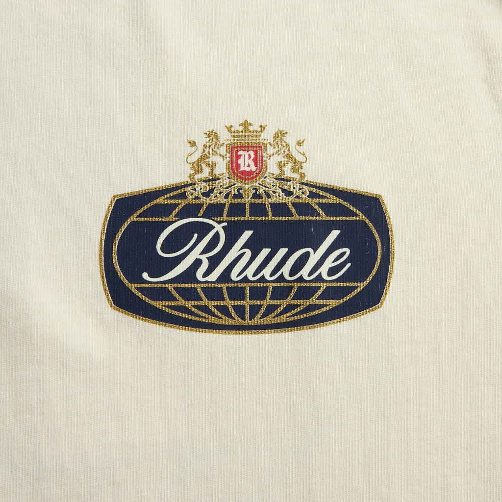 Rhude Safari Crest Tee - Vintage White / Blue / Red