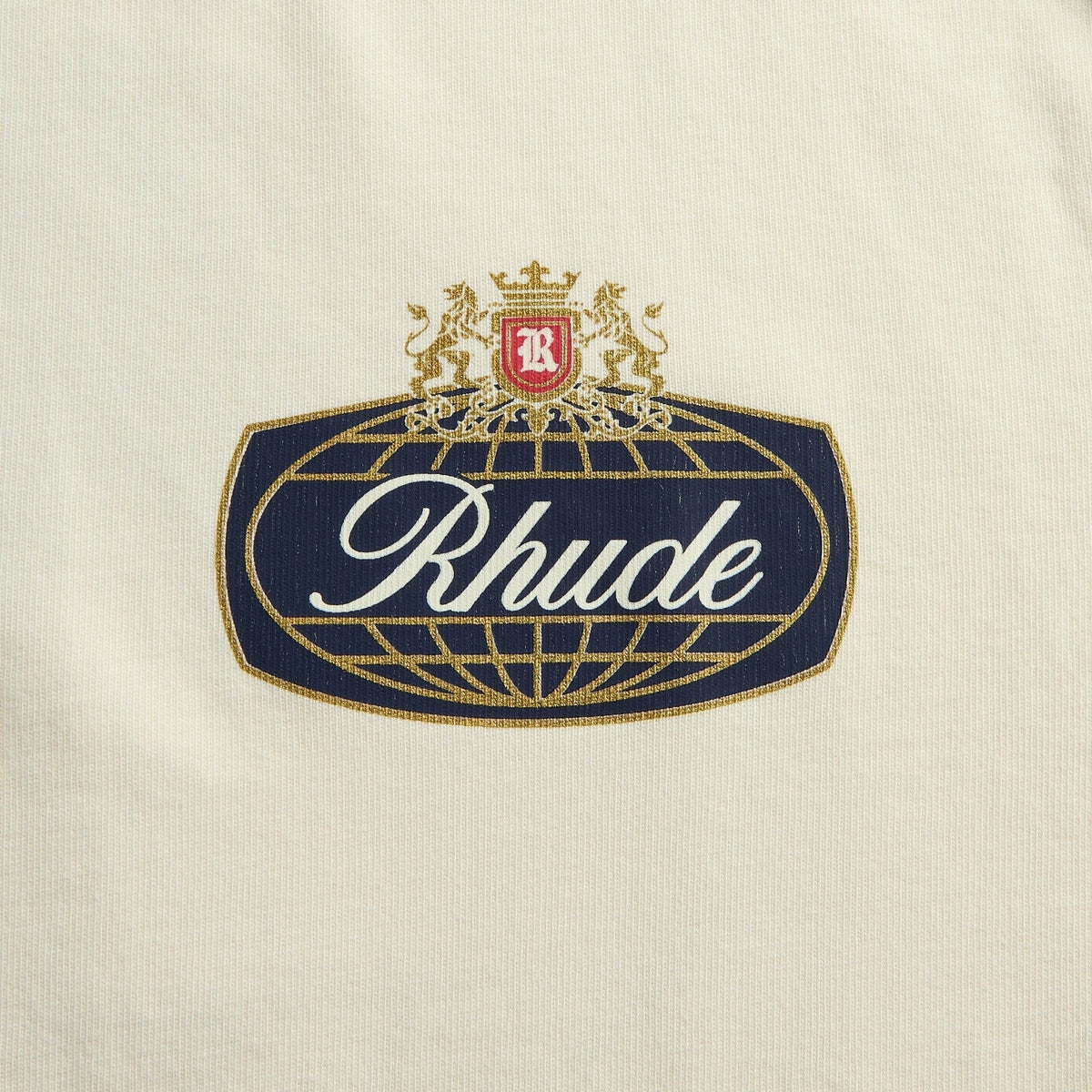 Rhude Safari Crest Tee - Vintage White / Blue / Red