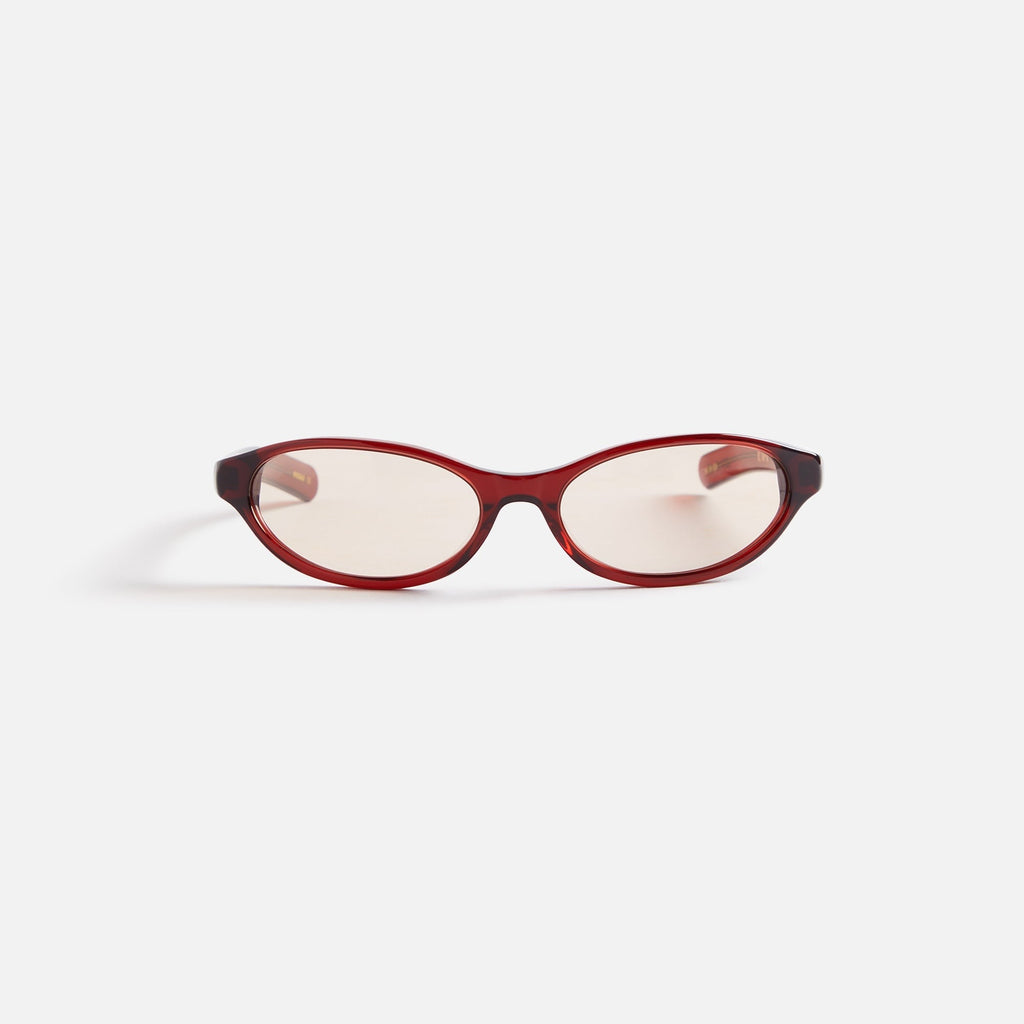 Flatlist Olympia Sunglasses - Crystal Burgundy / Solid Peach Lens
