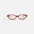 Flatlist Olympia Sunglasses - Crystal Burgundy / Solid Peach Lens