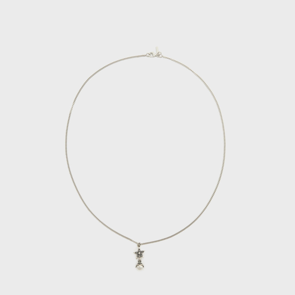 Emanuele Bicocchi Stella Notre Dame Pearl Necklace - Silver