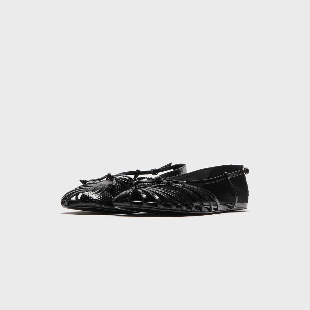 ABRA Double Shoe Ballerina Flat - Black