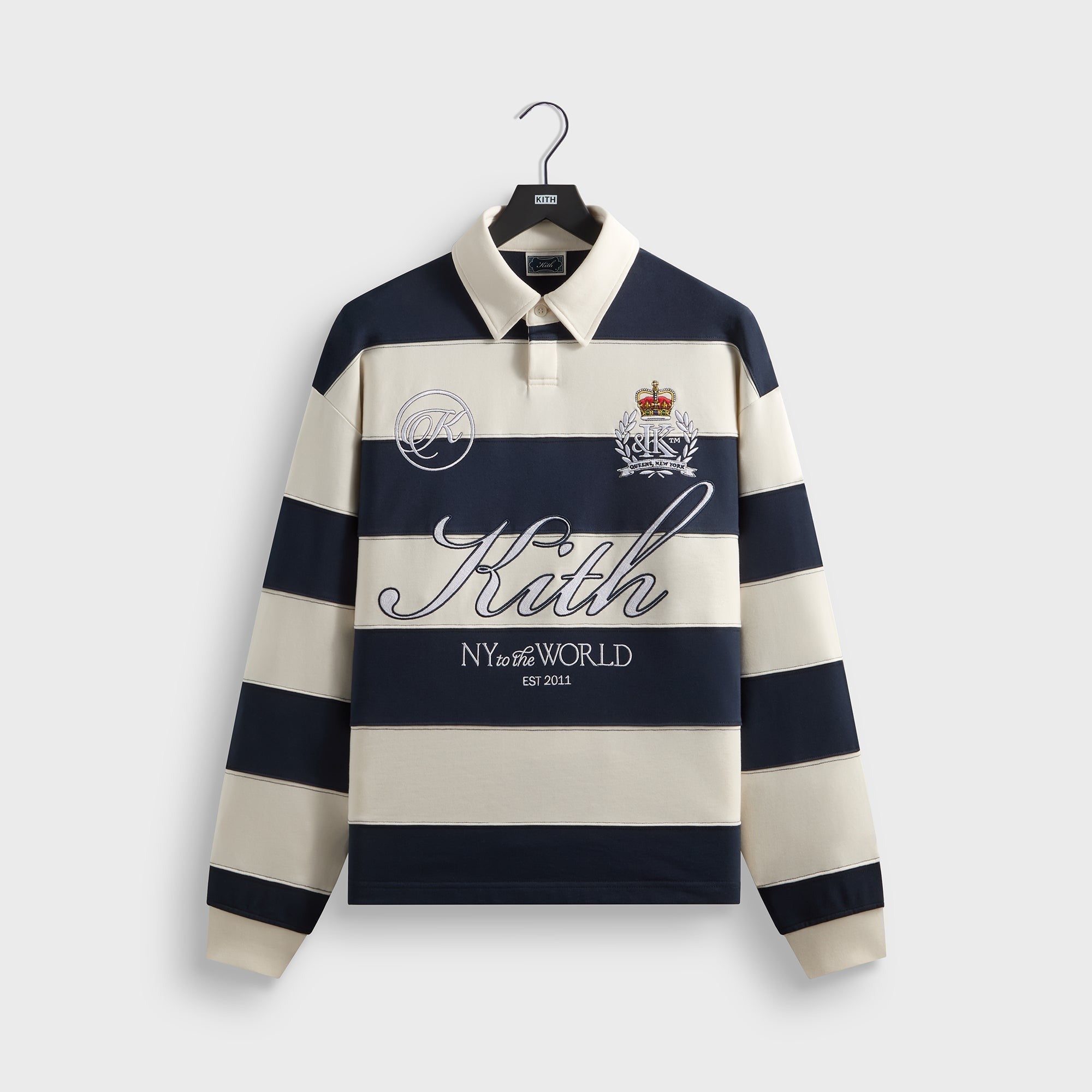 Kith Compact Fleece Striped Rugby - Nocturnal