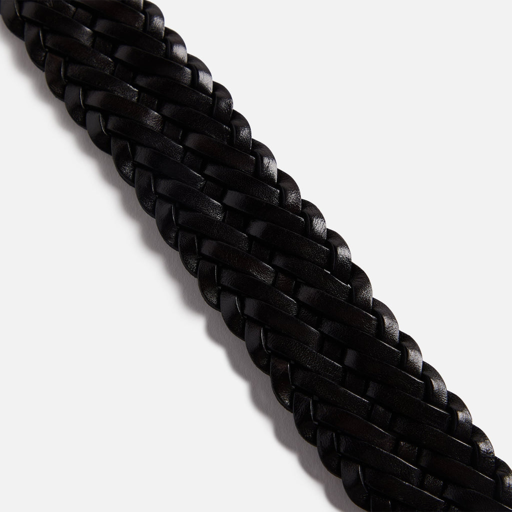 Anderson's Woven Leather Belt - Brown