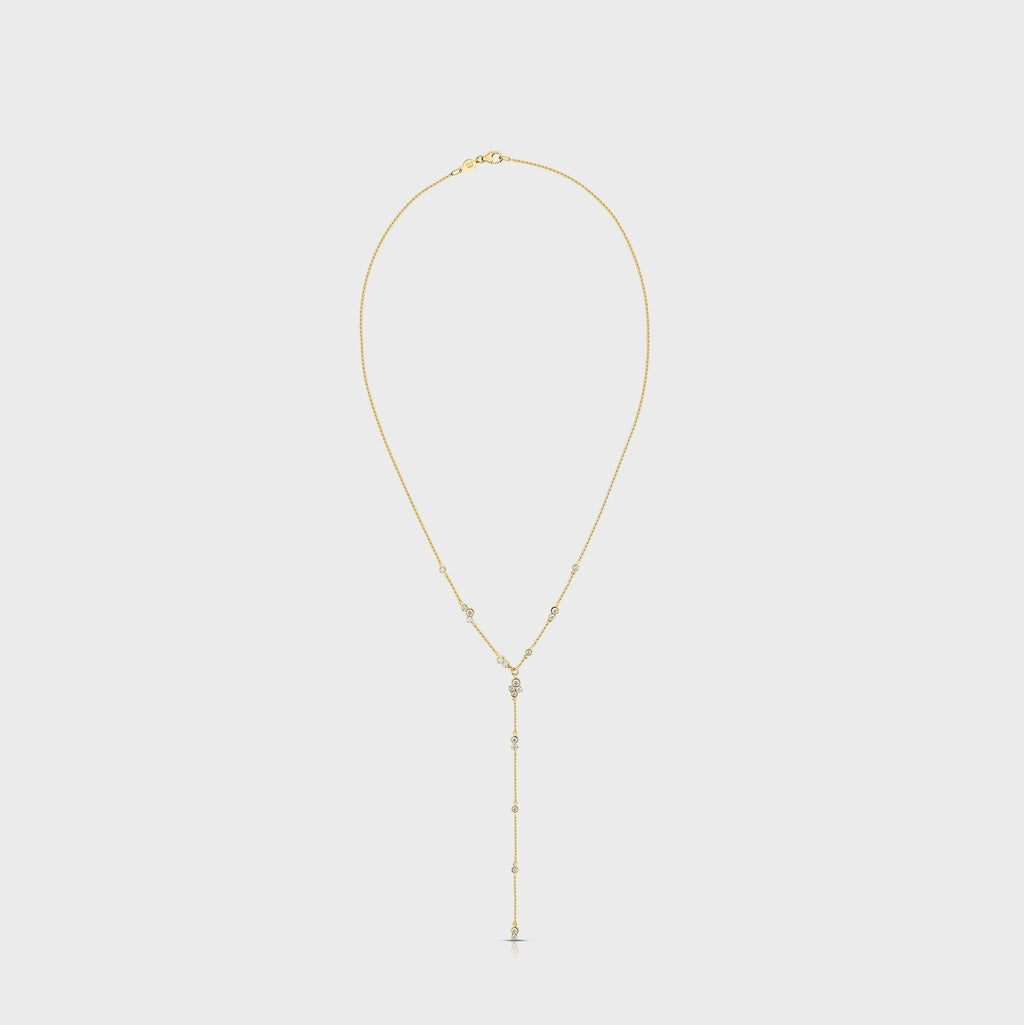 Isa Grutman Bubbles Lariat Necklace - Yellow Gold