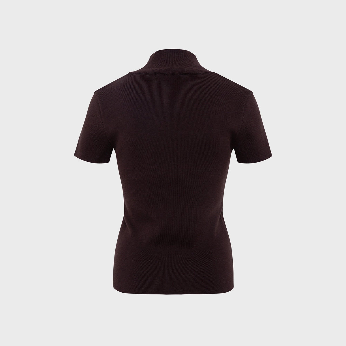 Siedres Mollie Button Detailed Short Sleeve Knit Top - Brown