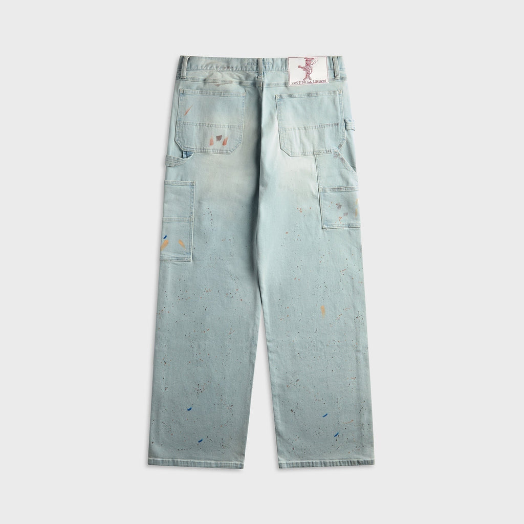Coût De La Liberté Nova Sling Denim Over Sized Painter Pant - Indigo