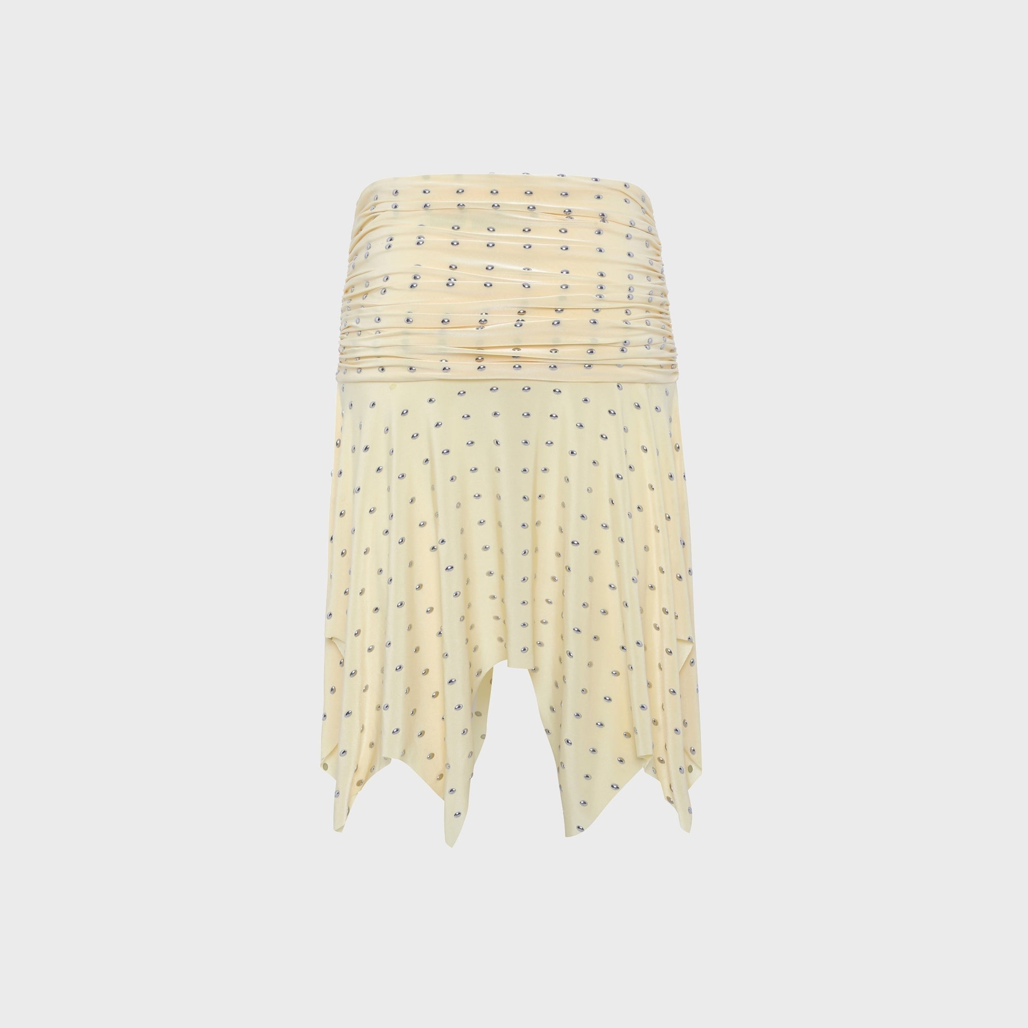 Siedres Sandor Asymmetric Jersey Midi Skirt - Yellow