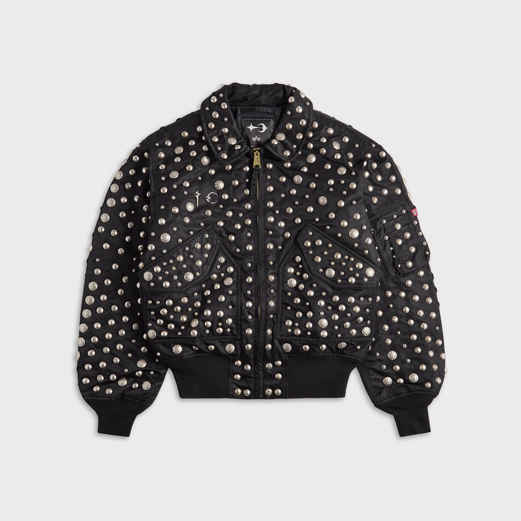 Alpha Industries Thug Club X Alpha Cwu-45P All-Over Rivet Version Jacket - Black