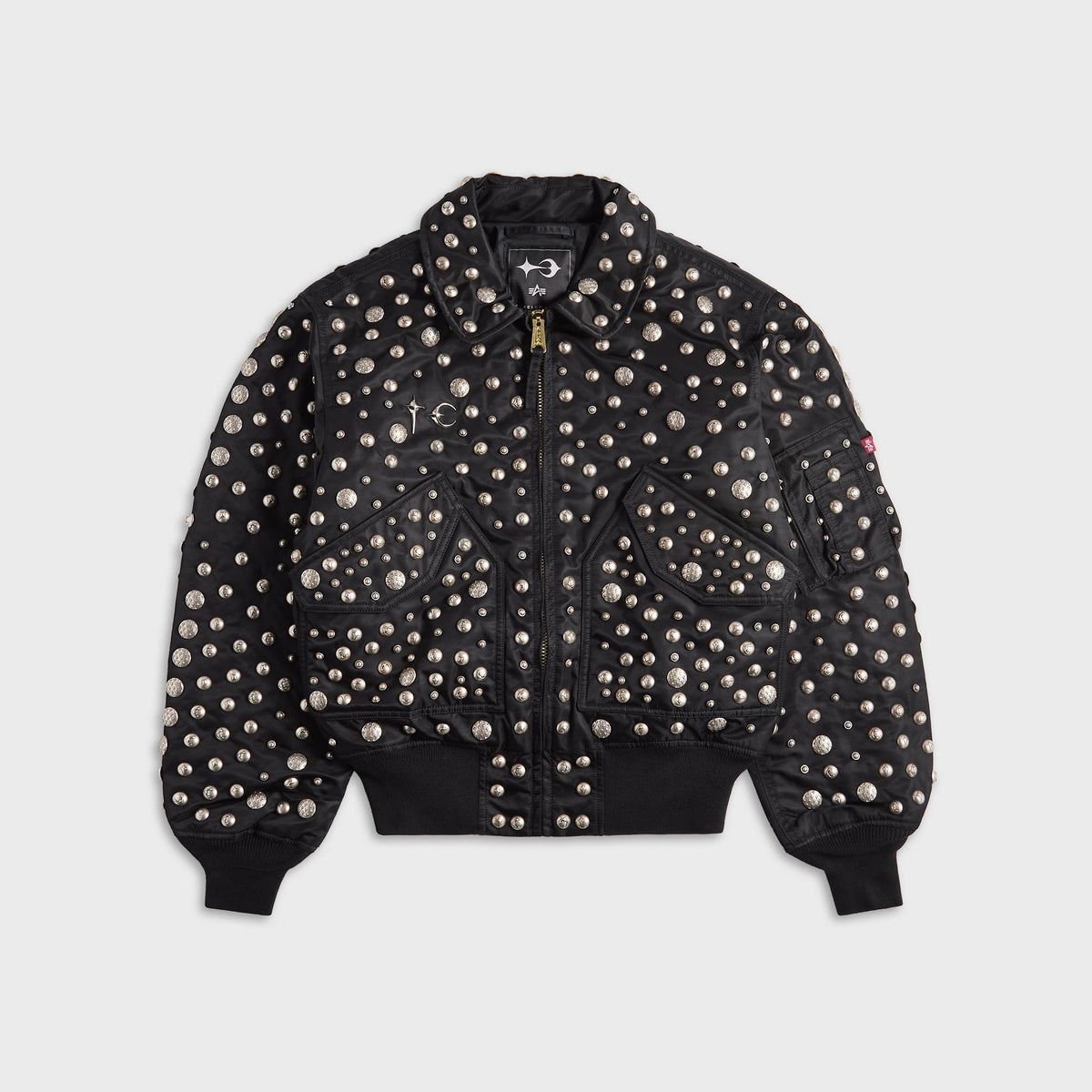 Alpha Industries Thug Club X Alpha Cwu-45P All-Over Rivet Version Jacket - Black