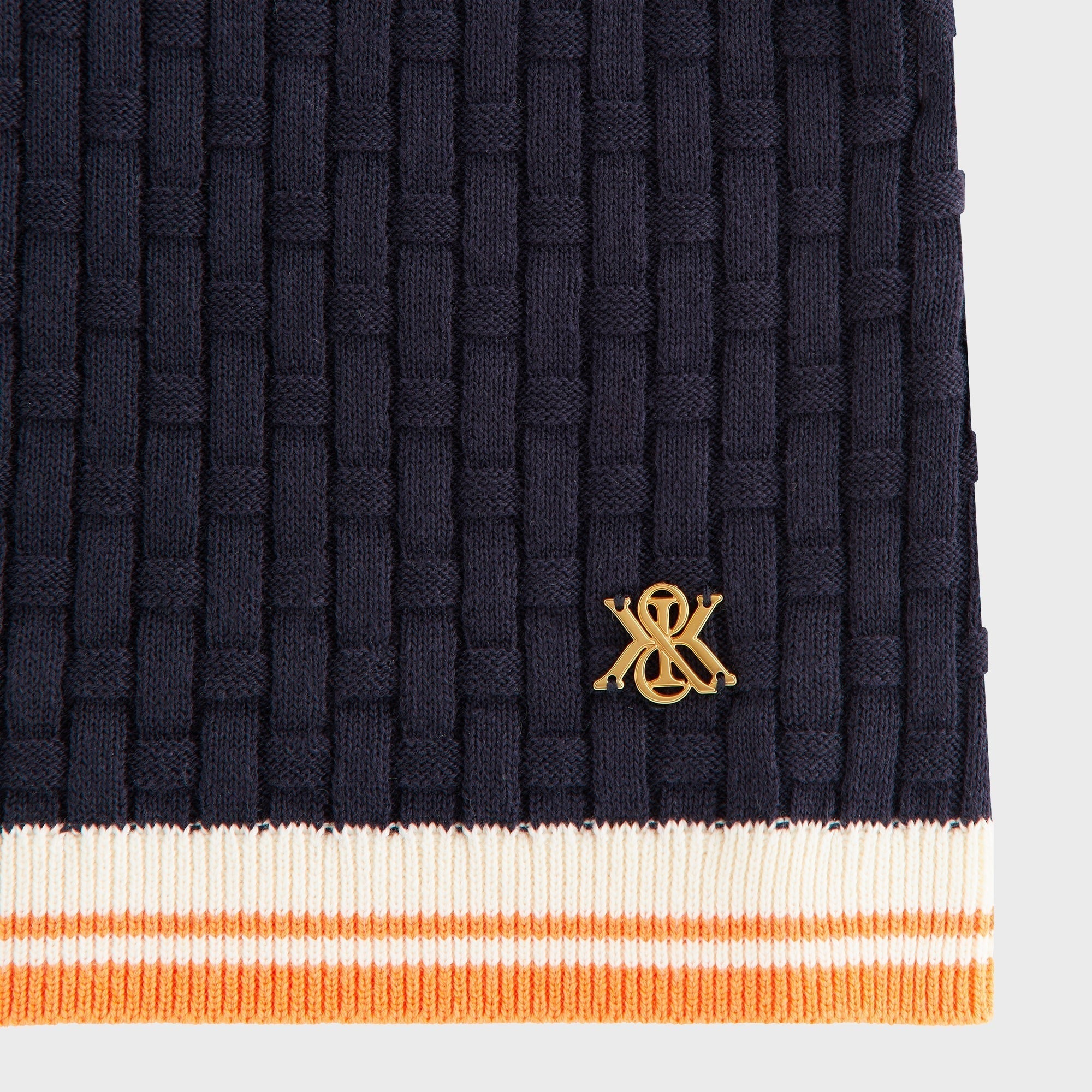 Kith Women Taylen Basketweave Sweater Polo - Ink