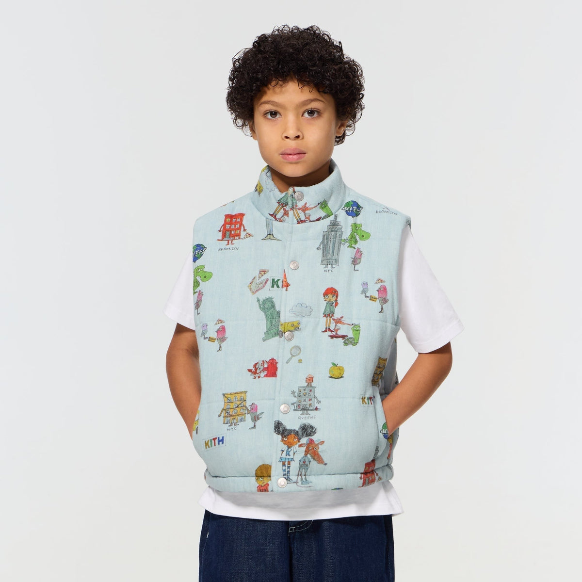 Kith Kids for Matthew Langille Puffer Vest - Polar - PH