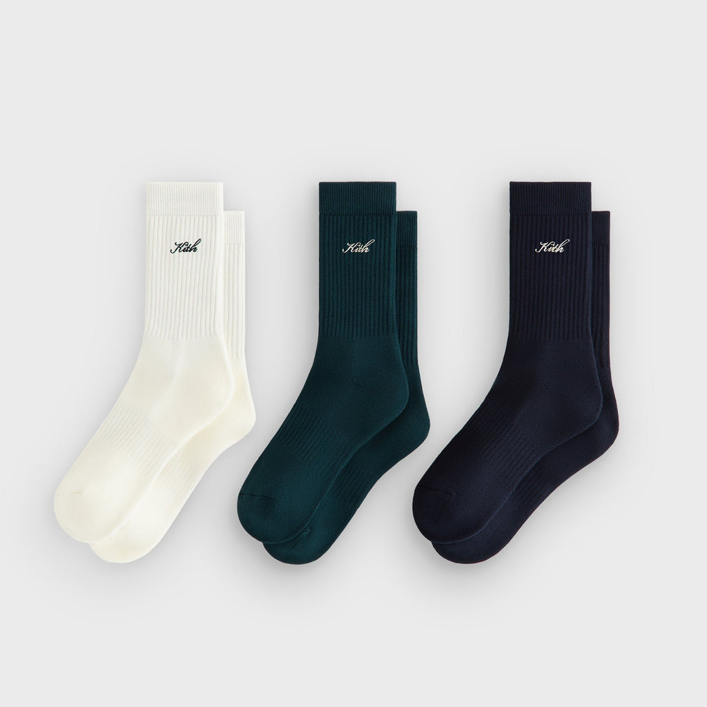 Kith Women 3-Pack Cotton Classic Crew Socks - Multi